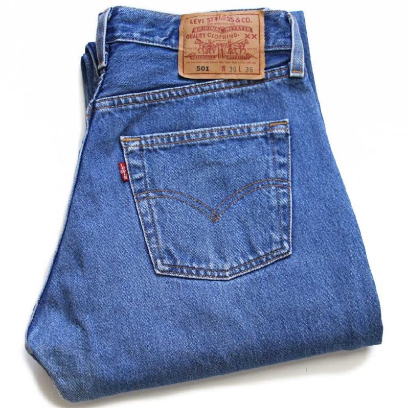 90s USA製 Levi'sリーバイス 501 デニムパンツ w30 L36☆109