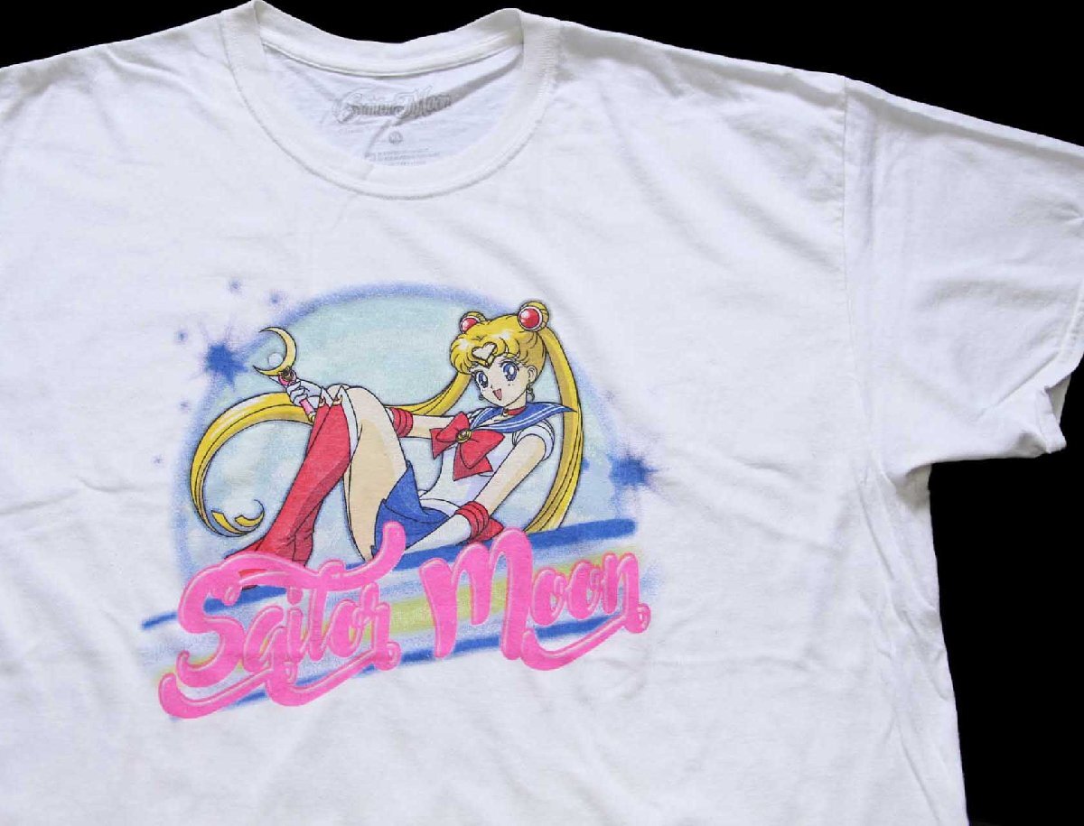 Sailor Moon 美少女戦士セーラームーン 月野うさぎ コットンTシャツ 白 