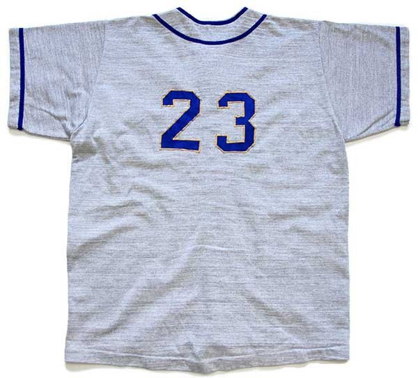 60s USA製 RUSSELL SOUTHERNラッセルサウザン BASILICANS 23 ナンバリング ベースボールシャツ 杢グレー ボーイズL