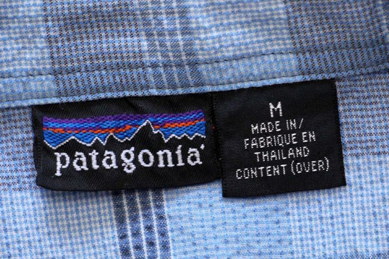 00s patagoniaパタゴニア チェック 半袖 シアサッカーシャツ M★A