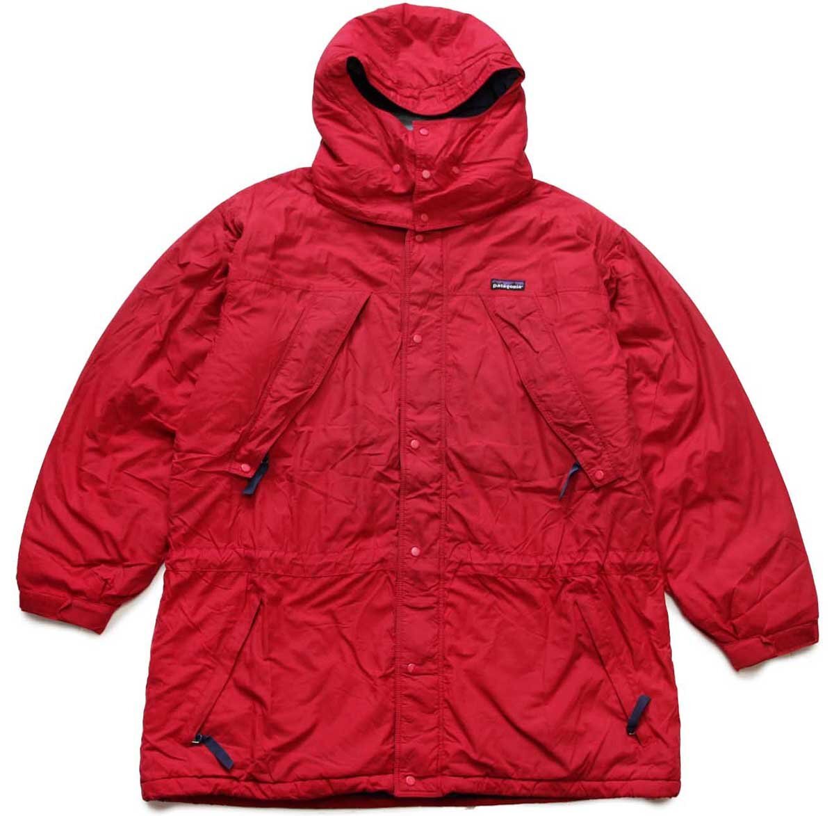 00s patagoniaパタゴニア Guide Parka ガイドパーカー フード付き 中綿入り ナイロンジャケット 薄赤 L☆雪なしタグ -  Sixpacjoe Web Shop