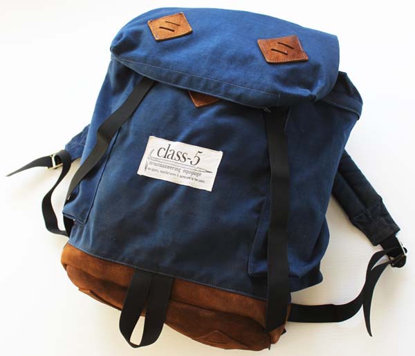 70s class-5 ボトムレザー リュックサック 紺 - Sixpacjoe Web Shop