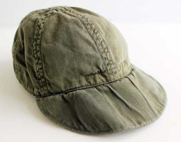 市場 40s U.S.Army HBT Hat ヘリンボーンハット アメリカ軍 - 帽子