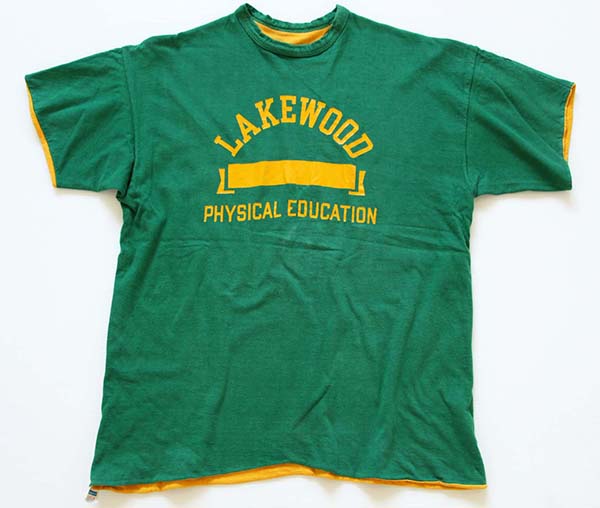 70s USA製 Championチャンピオン リバーシブルTシャツ 緑×黄 XL ...