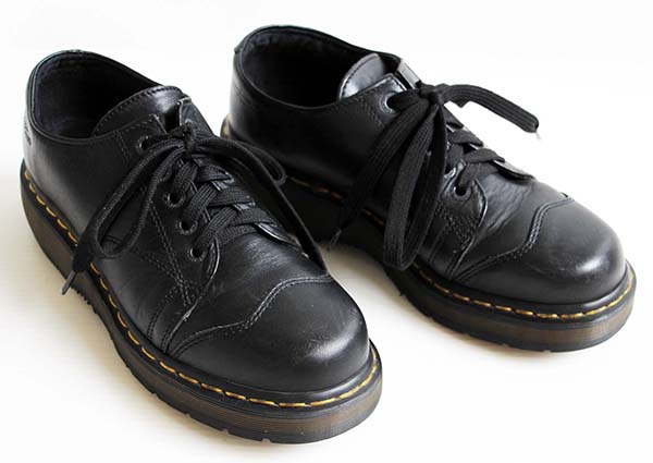 英国製 DR.MARTENSドクターマーチン 5ホール 厚底 レザーシューズ 黒