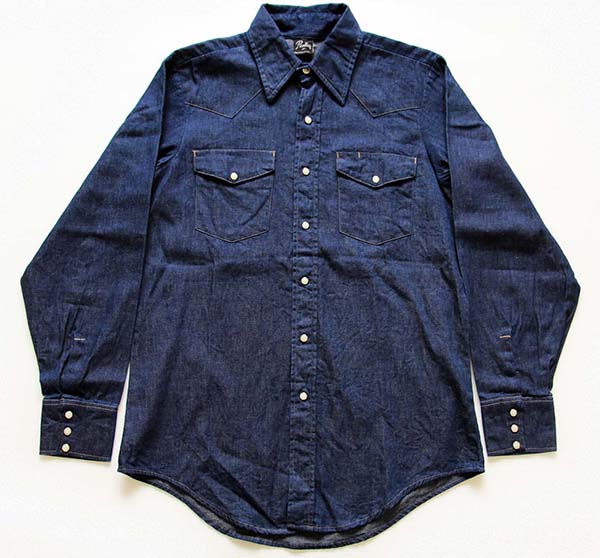 70s USA製 Prentiss デニム ウエスタンシャツ M - Sixpacjoe Web Shop