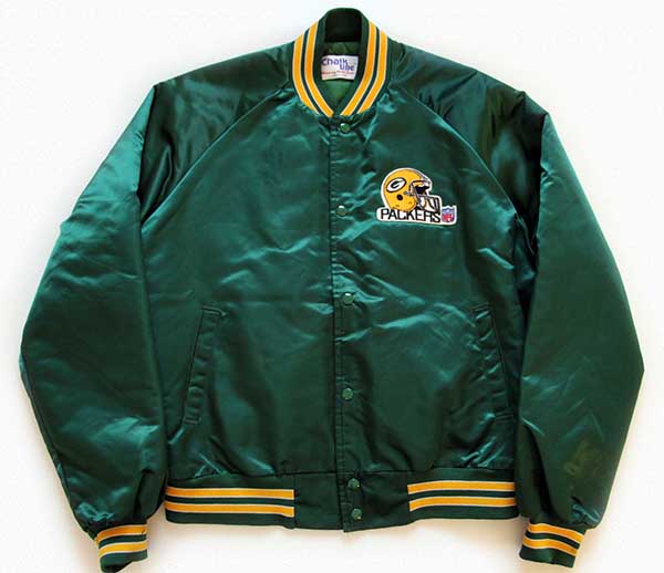 80s USA製 Chalk Line PACKERS ナイロンスタジャン 緑 L - Sixpacjoe ...