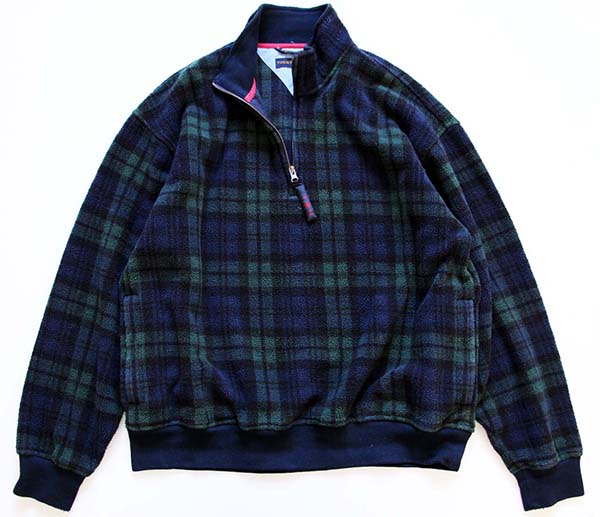 TOMMY HILFIGER ブラックウォッチ フリースジャケット-