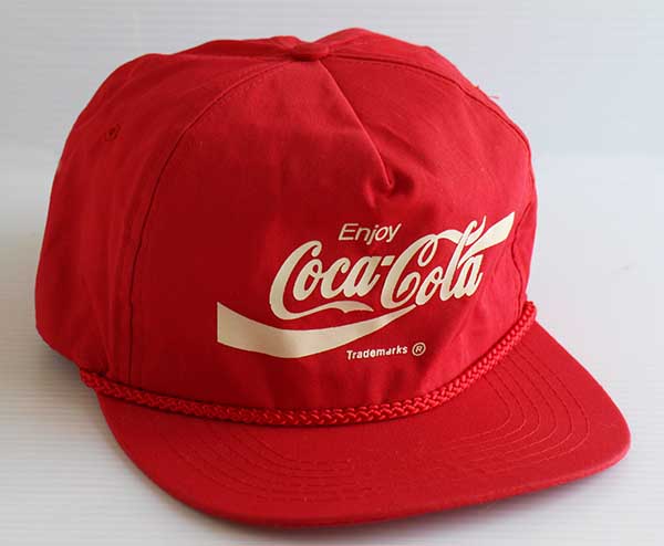 80s Coca-Colaコカコーラ ロゴ コットンキャップ 赤 - Sixpacjoe Web Shop