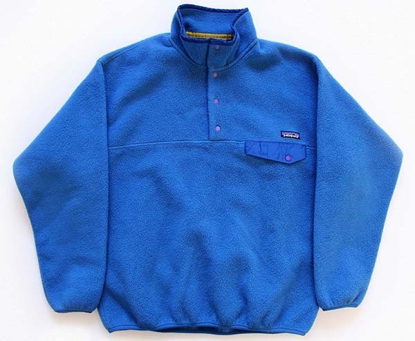 00s USA製 patagoniaパタゴニア フリース スナップT ブルー L