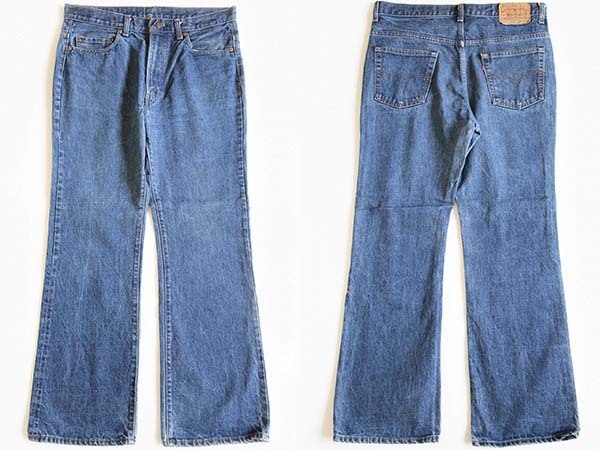 80s USA製 Levi'sリーバイス 517 黒カン デニムパンツ w36 L31☆ブーツ