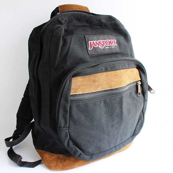 人気販売店 90s usa製 jansport ボトムスウェード ブラック リュック