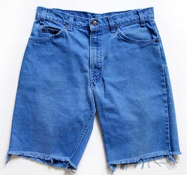 90s USA製 Levi'sリーバイス 550 カットオフ カラーデニム ショート