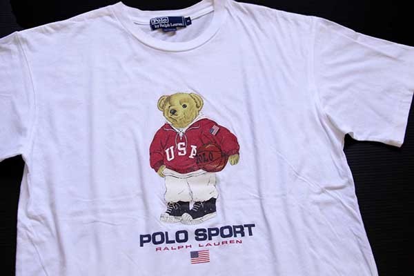 90s POLO BEAR Basketball ポロベア Tシャツ