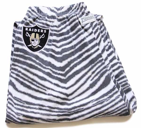 90s USA製 ZUBAZ NFL RAIDERSレイダース フェルトパッチ ゼブラ柄