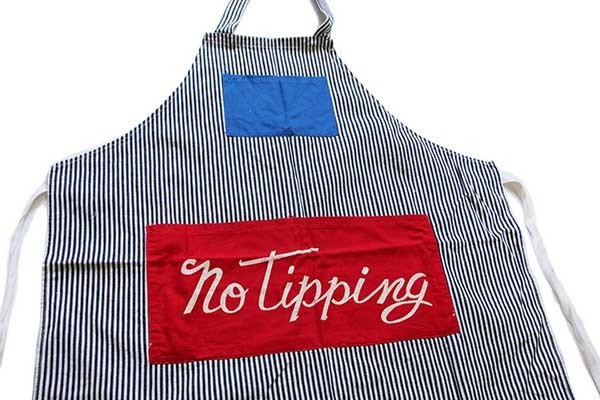 ビンテージ No Tipping ヒッコリー ストライプ ワークエプロン 紺×白