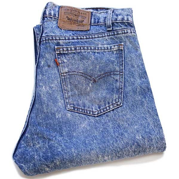 80s USA製 Levi'sリーバイス 505 ケミカルウォッシュ デニムパンツ w38