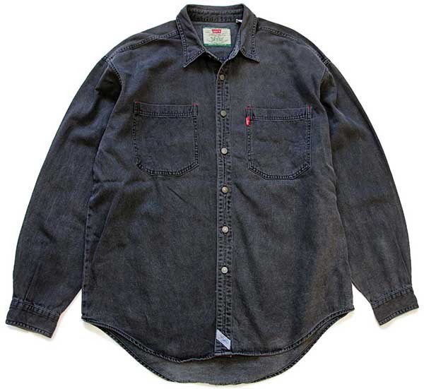 90s Levi'sリーバイス ブラック デニムシャツ L - Sixpacjoe Web Shop