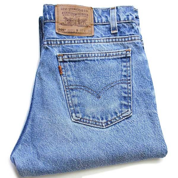 90s USA製 Levi'sリーバイス 505 デニムパンツ w32 L30☆87