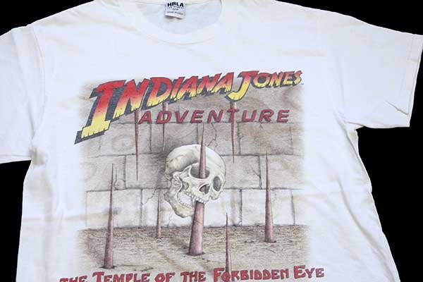 90s USA製 INDIANA JONES ADVENTURE インディジョーンズ コットンT