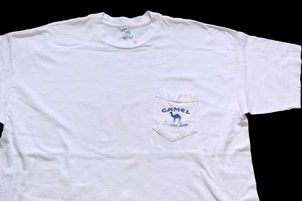 90s CAMELキャメル Genuine Taste コットン ポケットTシャツ 生成り