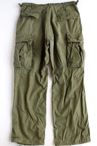 60s 米軍 U.S.ARMY ジャングルファティーグパンツ ノンリップ 3rd M-S